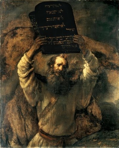 Mosè spezza le tavole della legge da Rembrandt van Rijn