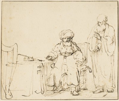 Nathan ammonisce David, c.1652-53 da Rembrandt van Rijn