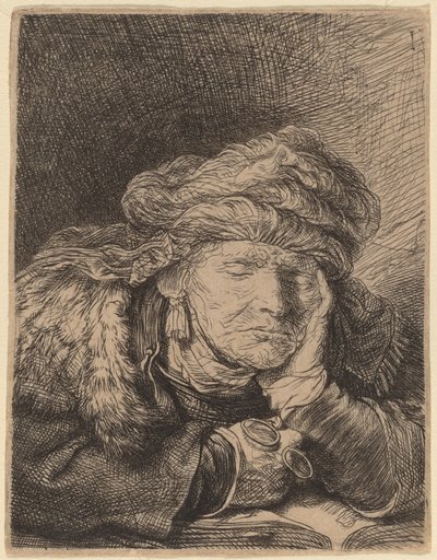 Vecchia donna che dorme da Rembrandt van Rijn