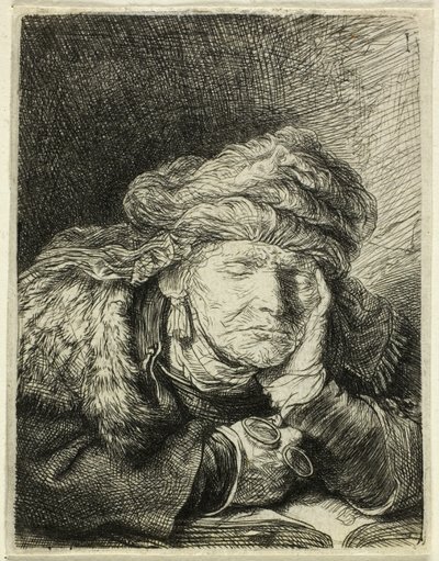 Vecchia donna che dorme da Rembrandt van Rijn