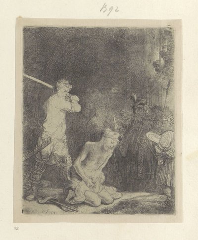 Decapitazione di San Giovanni Battista da Rembrandt van Rijn