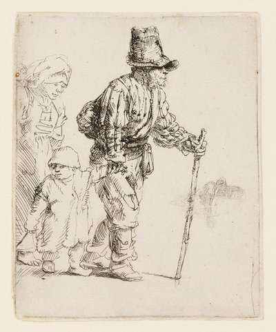 Famiglia di contadini in viaggio da Rembrandt van Rijn