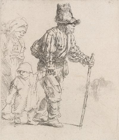 Famiglia di contadini in viaggio, c. 1652 da Rembrandt van Rijn