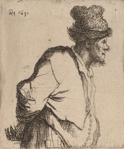 Contadino con le mani dietro la schiena da Rembrandt van Rijn