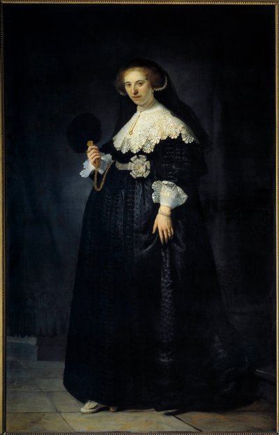 Ritratto in piedi di Oopjen Coppit, donna di Maertens Soolmans da Rembrandt van Rijn