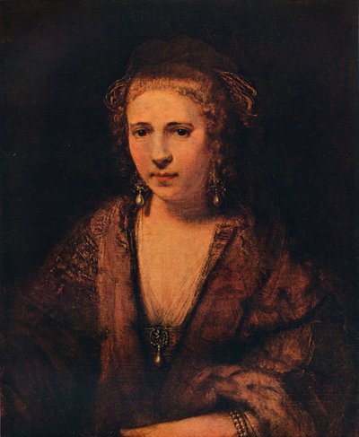 Ritratto di Hendrickje Stoffels con un berretto di velluto, c. 1654 da Rembrandt van Rijn
