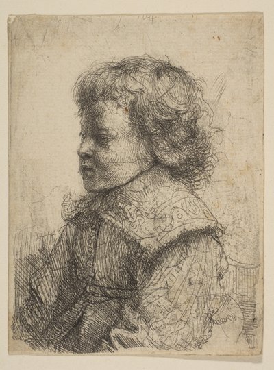 Ritratto di un Ragazzo, di Profilo da Rembrandt van Rijn