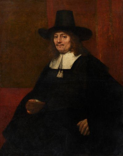 Ritratto di un Uomo con un Cappello Alto da Rembrandt van Rijn