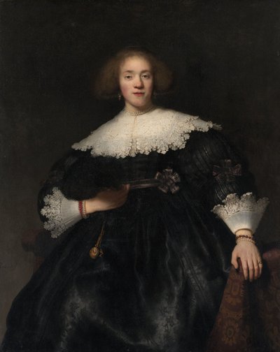 Ritratto di una giovane donna con ventaglio, 1633 da Rembrandt van Rijn