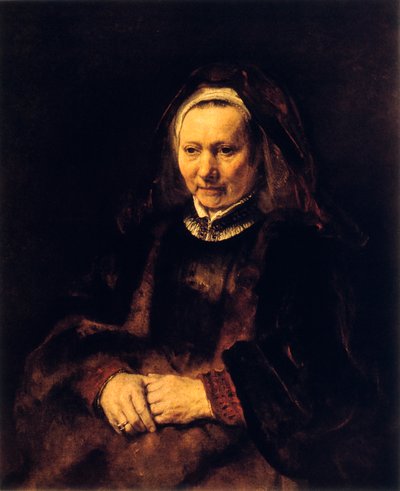Ritratto di una vecchia donna, 17° secolo da Rembrandt van Rijn