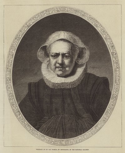 Ritratto di una vecchia, nella National Gallery da Rembrandt van Rijn