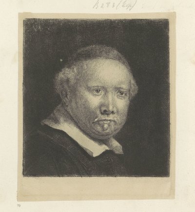 Ritratto del maestro di scrittura Lieven Willemsz. van Coppenol: grande lastra da Rembrandt van Rijn