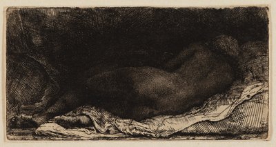 Nudo femminile reclinato da Rembrandt van Rijn