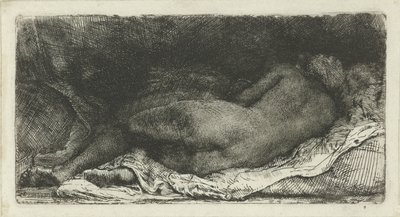Nudo femminile reclinato da Rembrandt van Rijn