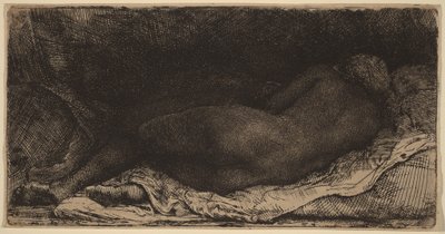 Nudo femminile sdraiato da Rembrandt van Rijn