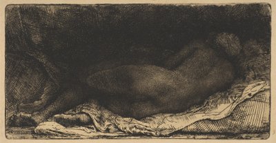 Nudo femminile reclinato, 1658 da Rembrandt van Rijn