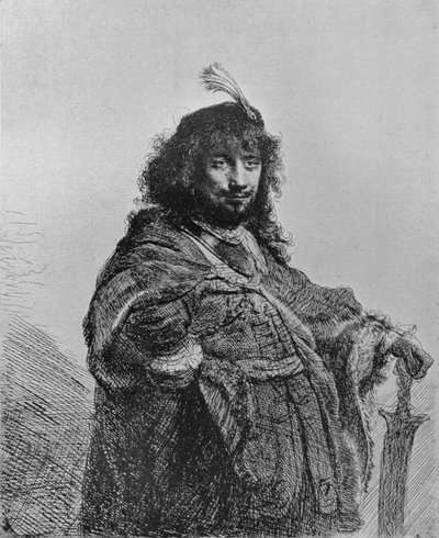 Rembrandt con la Sciabola da Rembrandt van Rijn