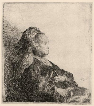 La madre di Rembrandt, con fascia orientale da Rembrandt van Rijn