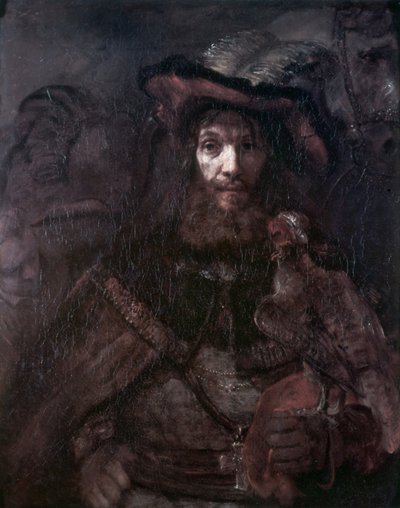 Cavaliere con un falco da Rembrandt van Rijn