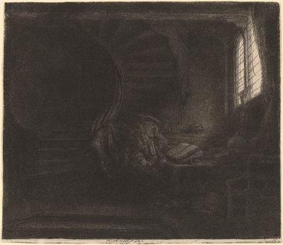 San Girolamo in una camera oscura da Rembrandt van Rijn