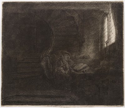 San Girolamo in una stanza buia da Rembrandt van Rijn