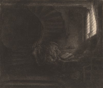 San Girolamo in una camera oscura da Rembrandt van Rijn