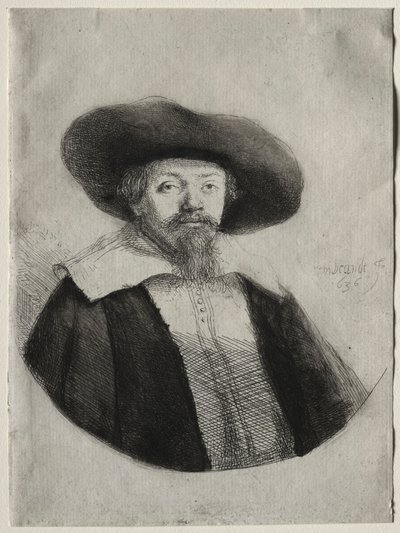 Samuel Manasseh Ben Israel, 1636 da Rembrandt van Rijn