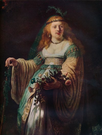 Saskia van Uylenburgh in costume arcadico, 1635 da Rembrandt van Rijn