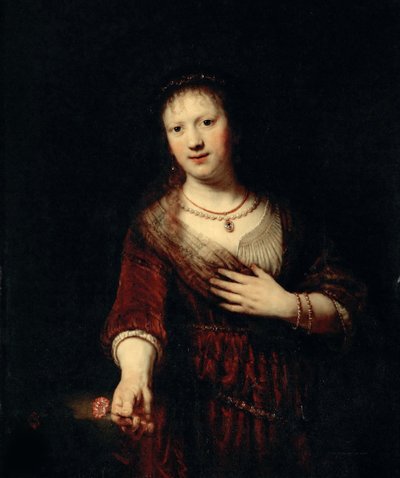 Saskia con il fiore rosso, 1641 da Rembrandt van Rijn