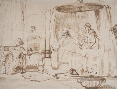 Scena tratta dalla storia di Antioco e Stratonice da Rembrandt van Rijn