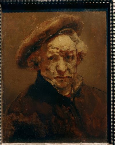 Autoritratto con berretto da Rembrandt van Rijn