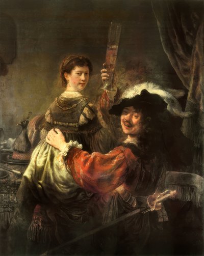Autoritratto con sua moglie Saskia come Figliol Prodigo da Rembrandt van Rijn