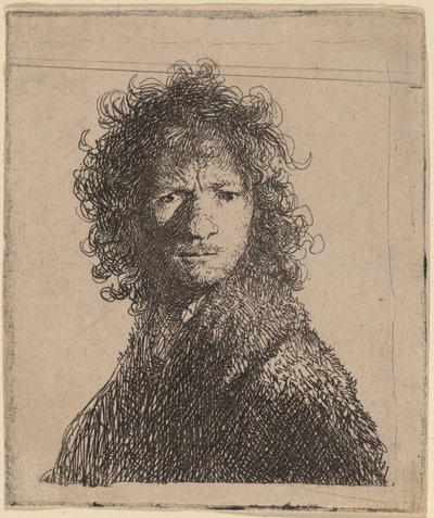 Autoritratto, accigliato da Rembrandt van Rijn