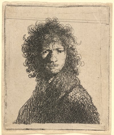 Autoritratto, accigliato da Rembrandt van Rijn