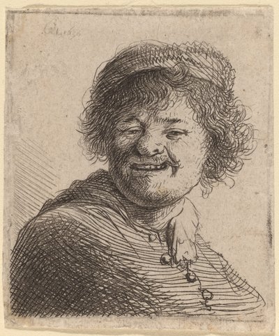 Autoritratto con cappello: ridendo da Rembrandt van Rijn