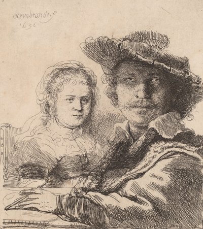 Autoritratto con Saskia, 1636 da Rembrandt van Rijn