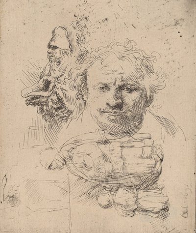 Foglio di Studi con la Testa dell