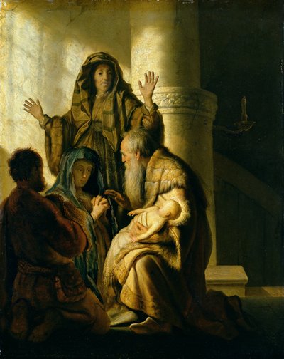 Simeone e Anna nel Tempio, c.1627 da Rembrandt van Rijn