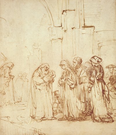 Simeone e Gesù nel Tempio da Rembrandt van Rijn