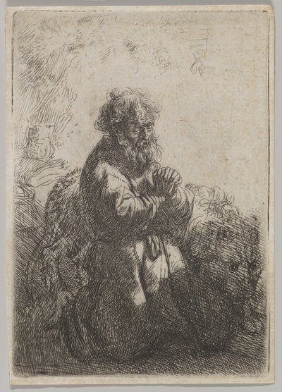 San Girolamo in preghiera da Rembrandt van Rijn