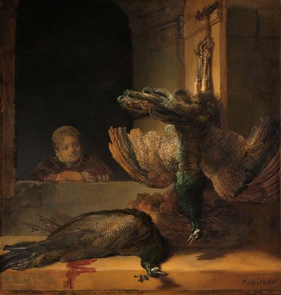 Natura morta con pavoni, c.1639 da Rembrandt van Rijn