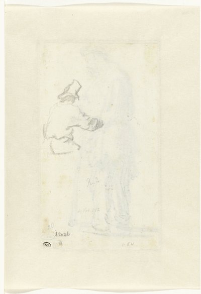 Studio di un uomo, visto di spalle da Rembrandt van Rijn