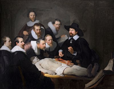 La lezione di anatomia del dottor Nicolaes Tulp, 1632 da Rembrandt van Rijn