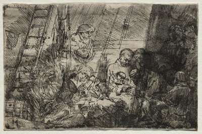 La circoncisione nella stalla da Rembrandt van Rijn