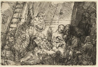 La circoncisione nella stalla da Rembrandt van Rijn