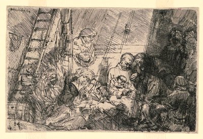 La circoncisione nella stalla da Rembrandt van Rijn