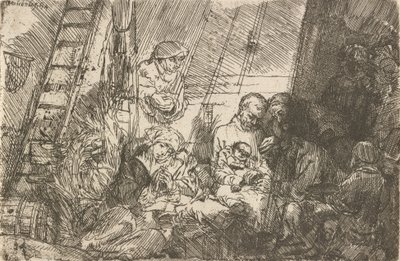 La circoncisione nella stalla da Rembrandt van Rijn