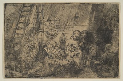 La circoncisione nella stalla, 1654 da Rembrandt van Rijn