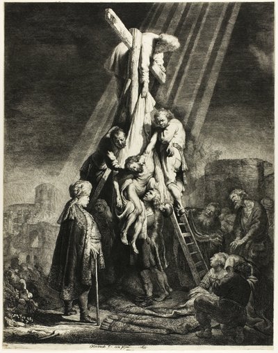 La Discesa dalla Croce: Seconda Tavola da Rembrandt van Rijn