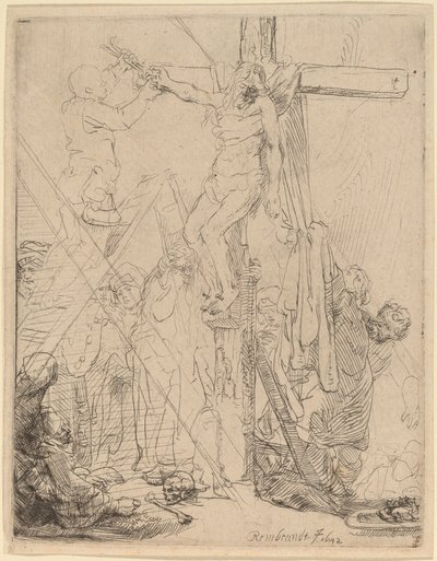 La discesa dalla croce: uno schizzo da Rembrandt van Rijn